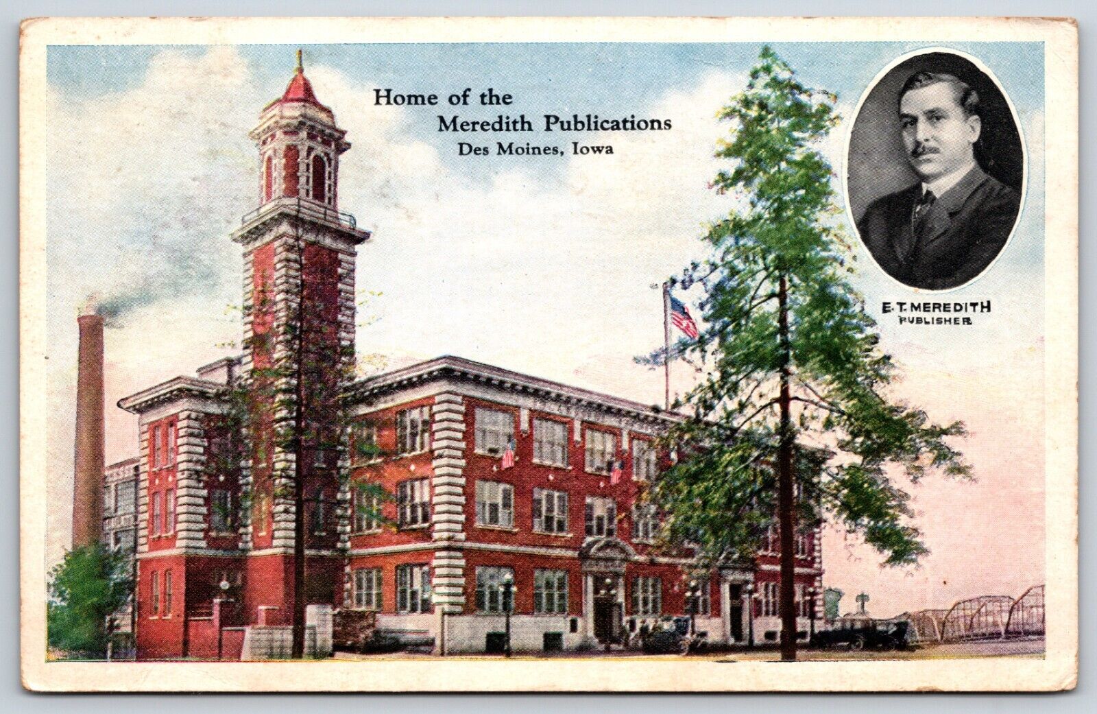 Postcard Home Of The Meredith Publications, Des Moines, Iowa Posted 1925
