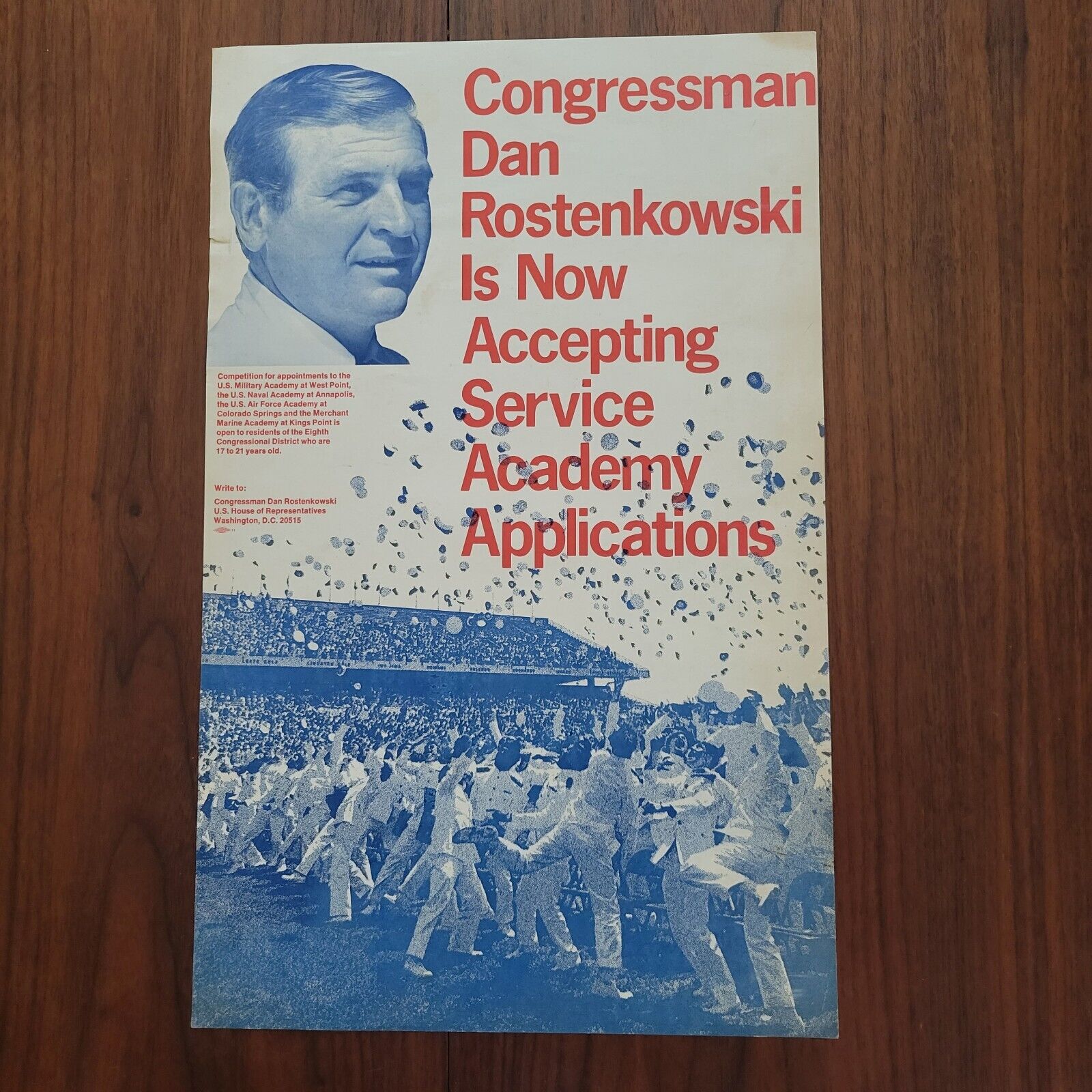 Congressman Dan Rostenkowski Vintage Poster Service Academy Apps