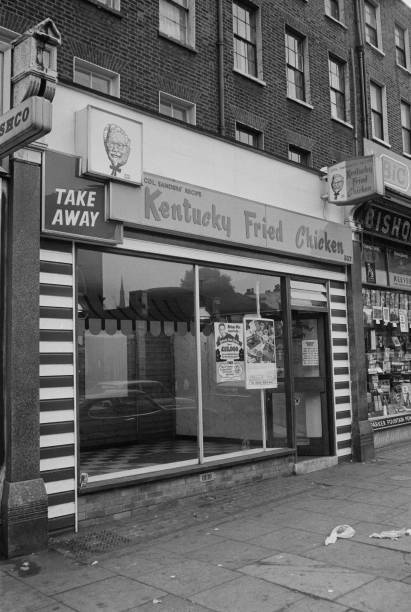 Kentucky Fried Chicken, Also Know As Kfc, Shop Window 1978 OLD PHOTO