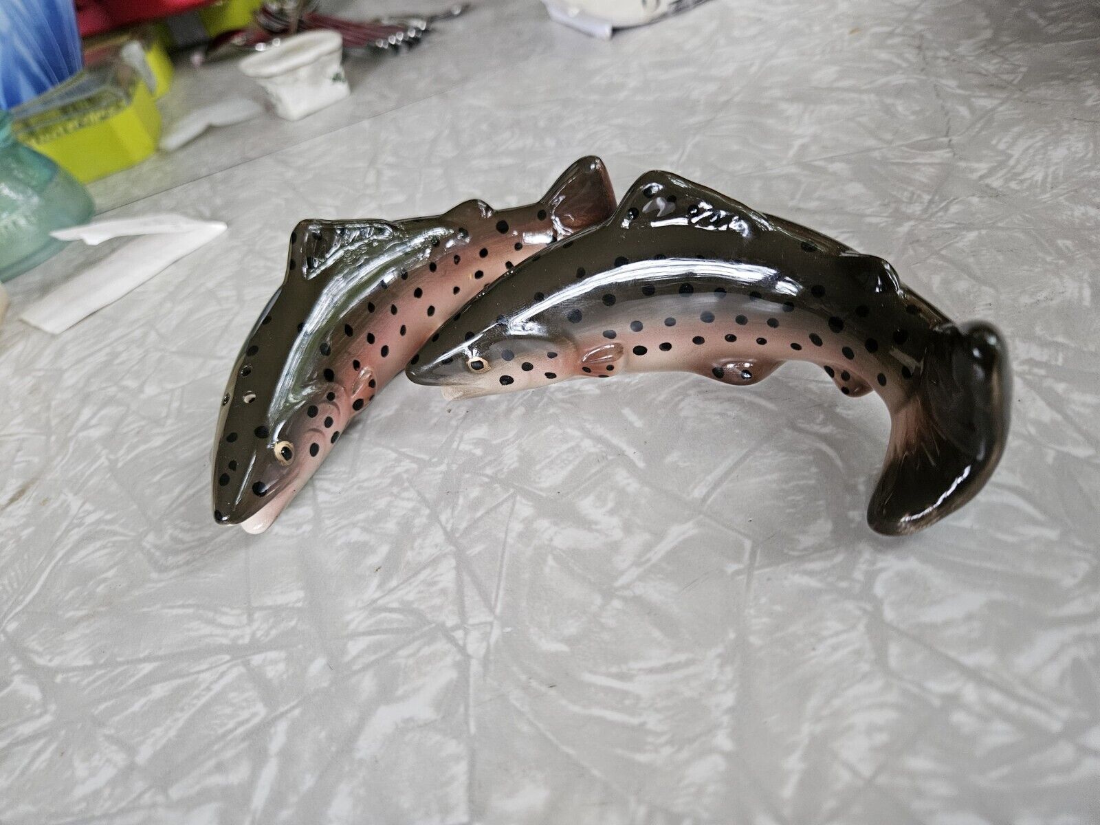 Salt And Pepper Shakers Fish Speckled Trout Pair Set 5\