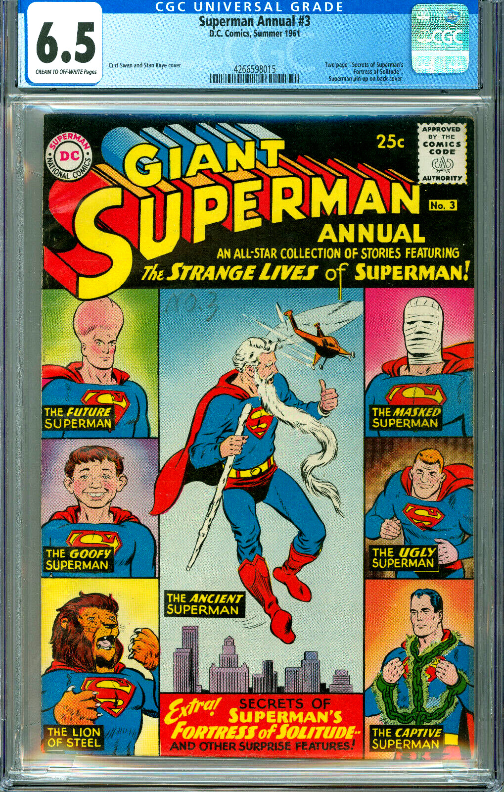 SUPERMAN ANNUAL #3 CGC 6.5 Silver Age DC ANNUAL 1961 LOIS LANE UNDER-GRADED