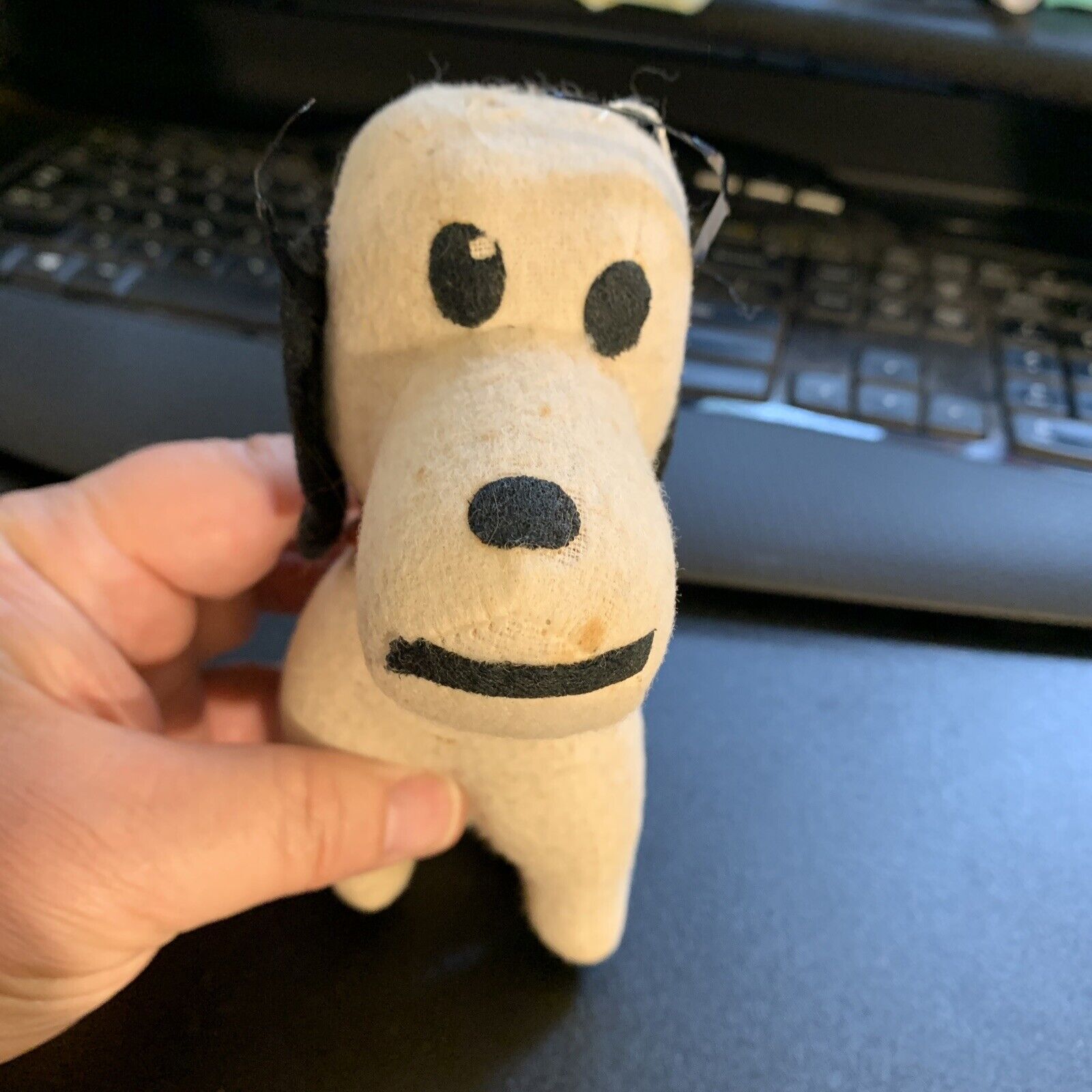 VTG Commonwealth Toys Sawdust Snoopy Dog NO Glasses Stuffed Animal Plush Peanuts