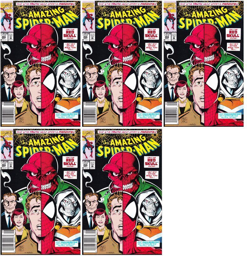 The Amazing Spider-Man #366 Newsstand Cover Marvel Comics - 5 Comics