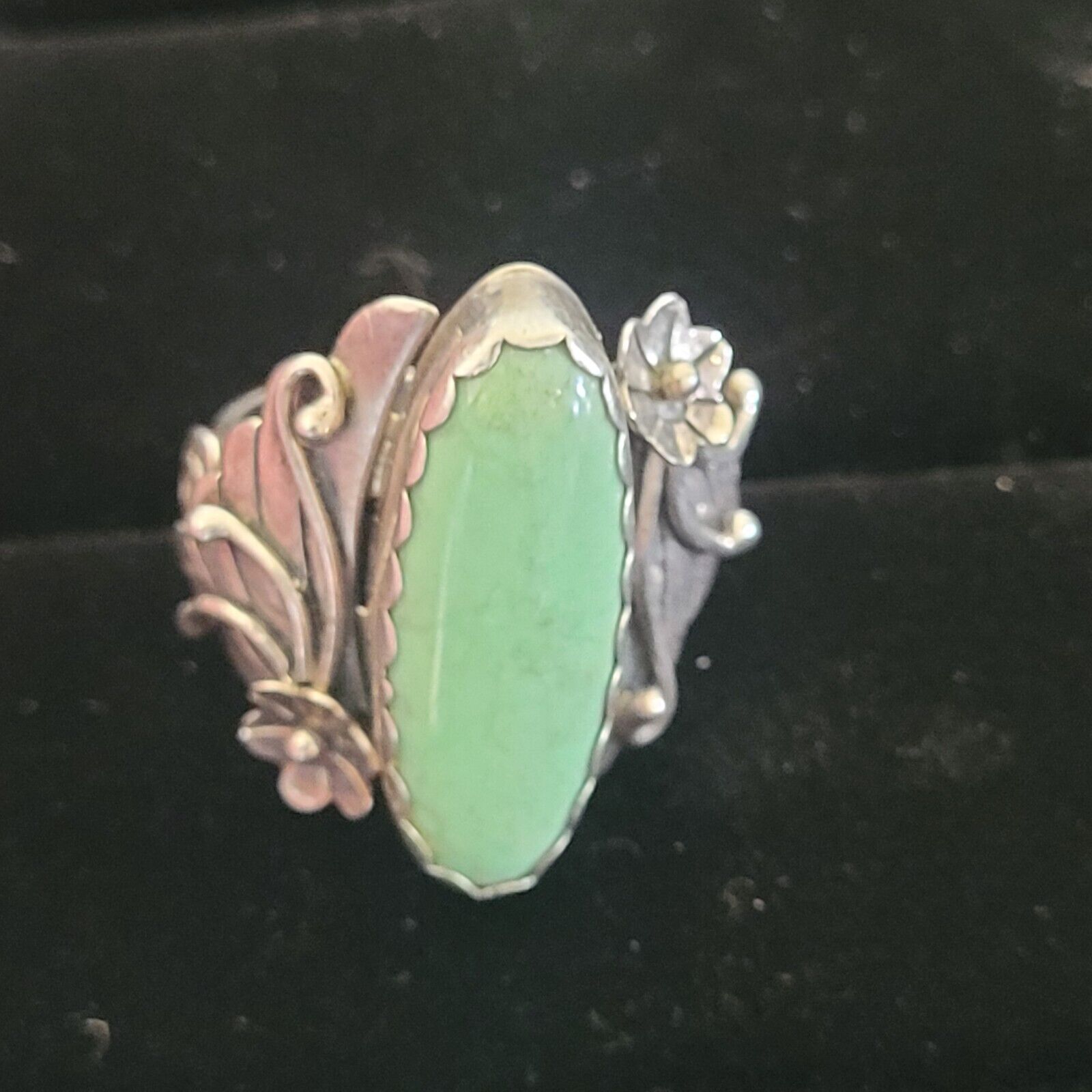 Green Turquoise Ring 925 Sterling Silver Size 7 Carolyn Pallock