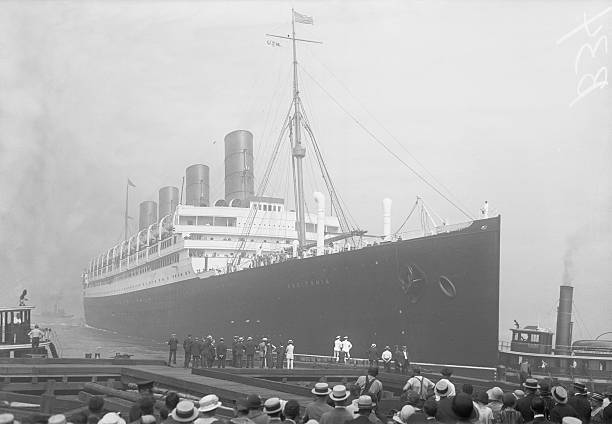 The SS Aquitania as she pulled from berth a record summer passe- 1924 Old Photo