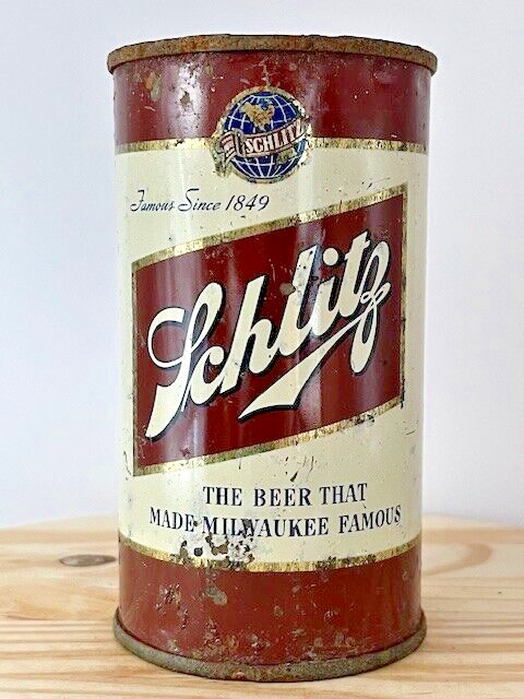 1949 Schlitz Beer 12oz. Flat Top Beer Can, Milwaukee, Wisconsin - USBC 129/25/5