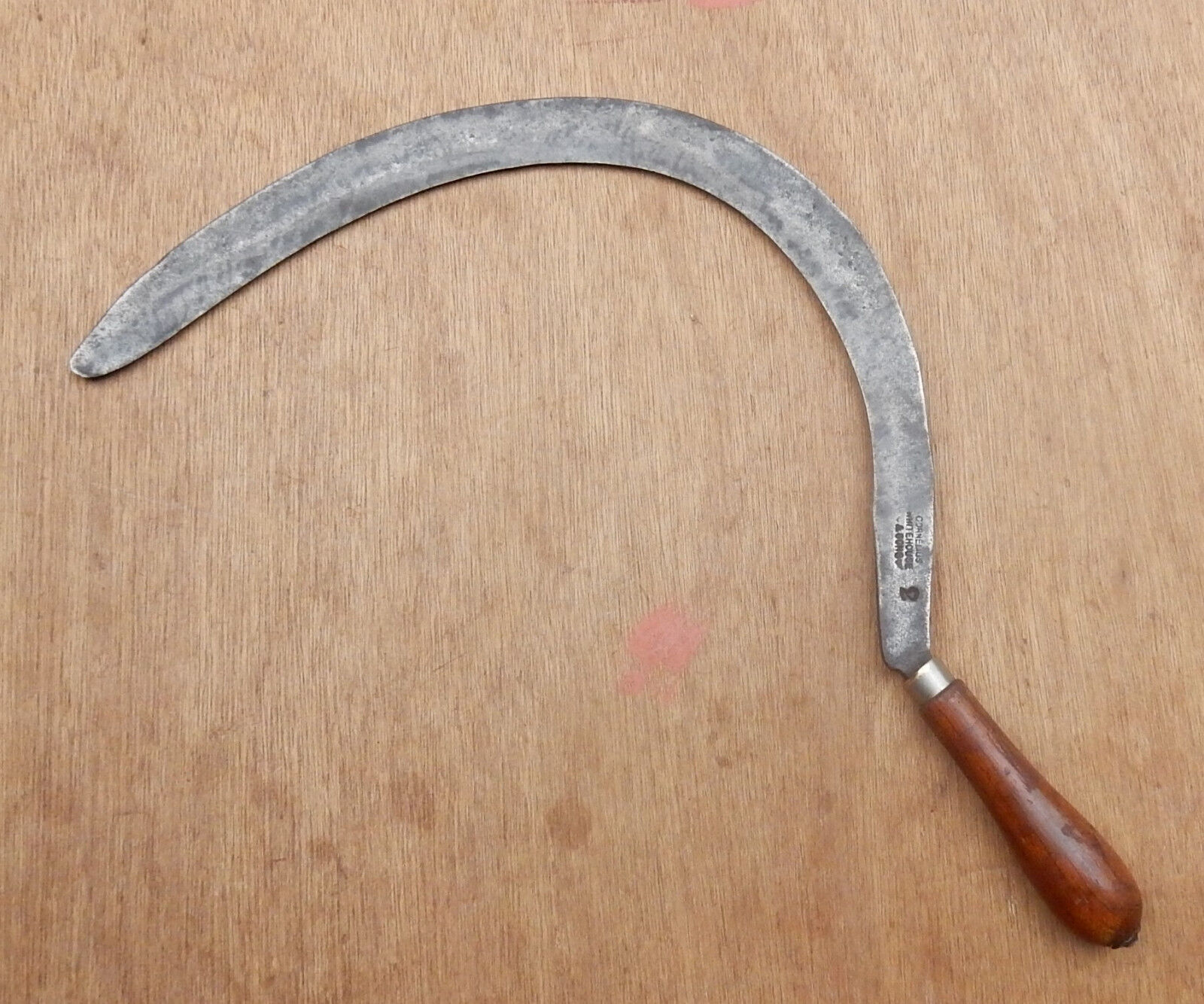 Vintage Sickle by Cornelius Whitehouse, new handle, clean and sharp