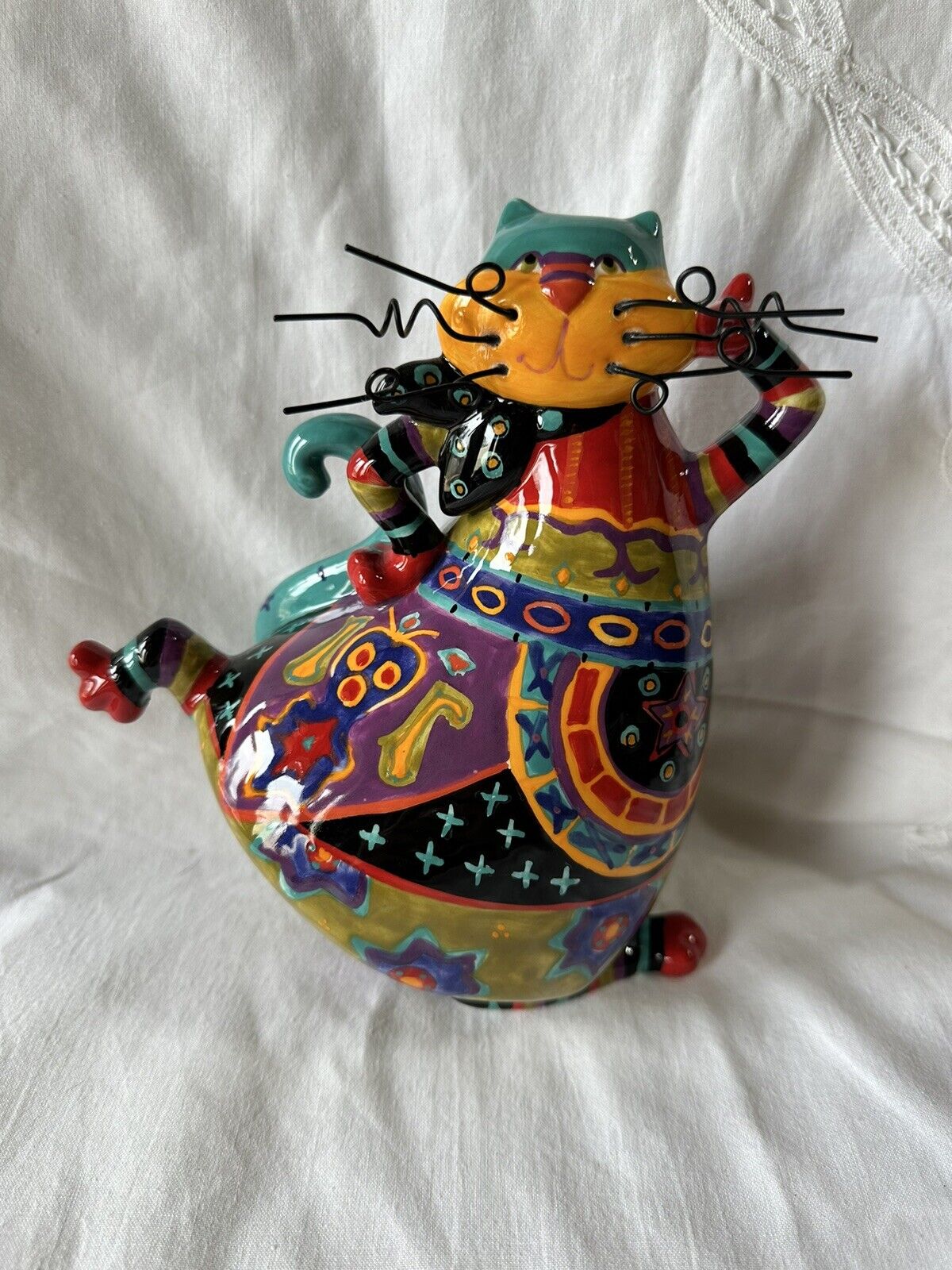 Catitudes Ceramic Figurine by Joyce Shelton: The Cats Meow