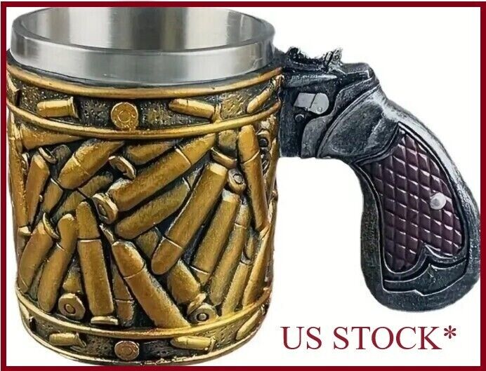 Gun Pistol Handle Coffee Mug Police Law NRA Hunters US STOCK 