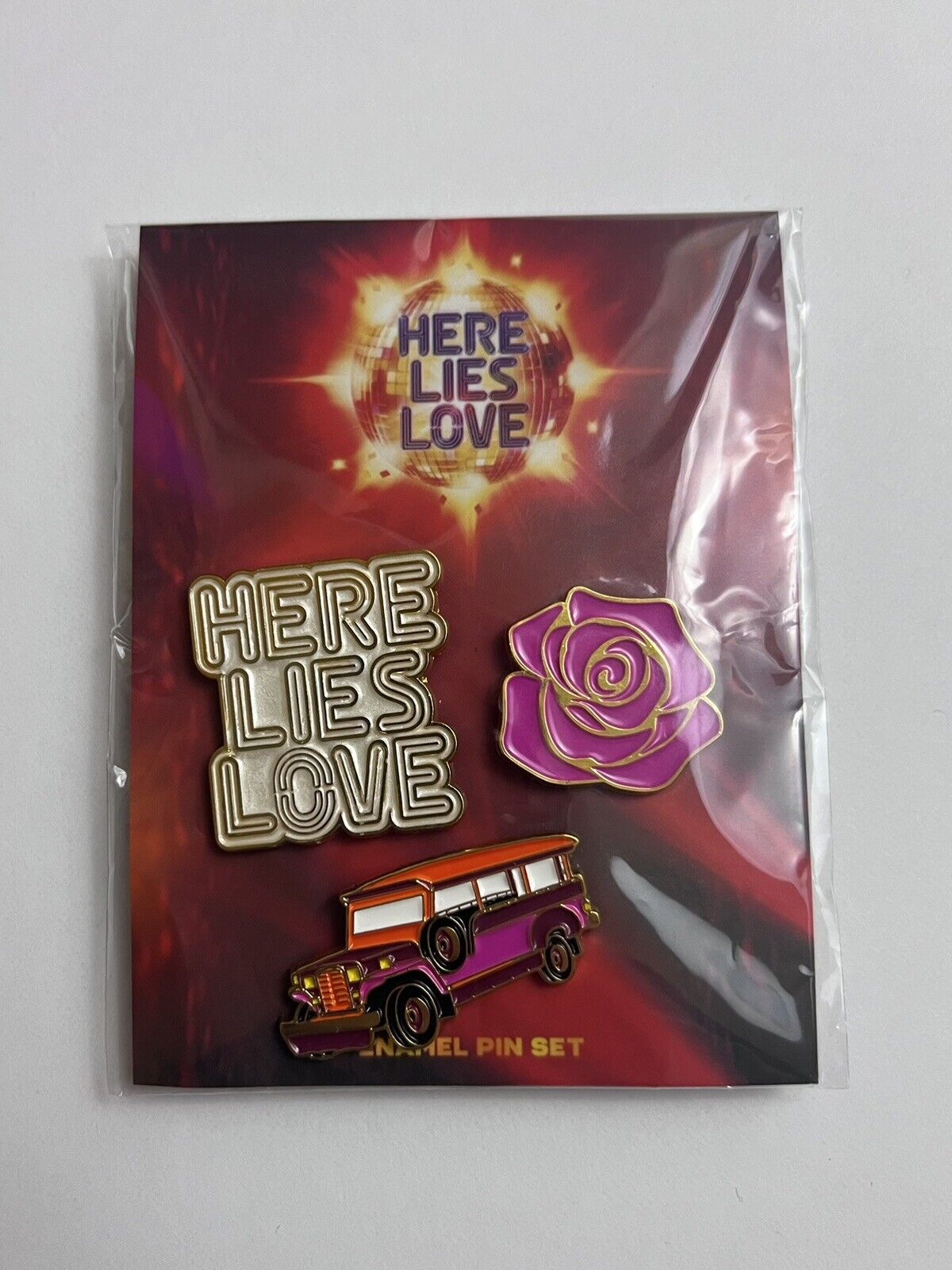 Here Lies Love Broadway Pin Set (2023)