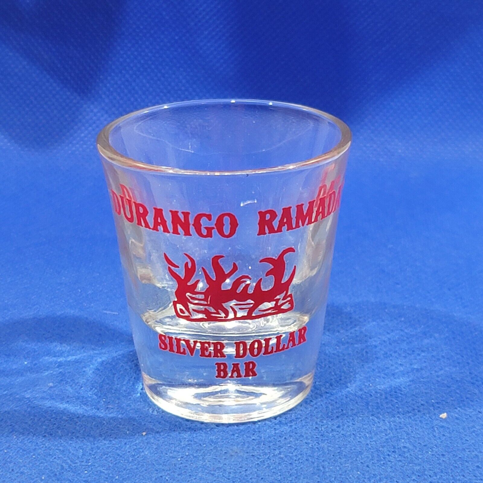 Vintage Shot Glass Durango Colorado Silver Dollar Bar Collectable