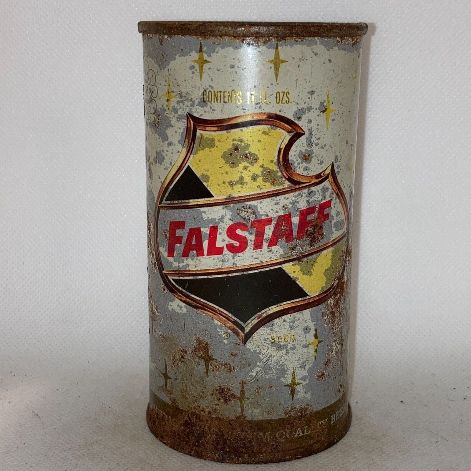 11oz Falstaff flat top beer can