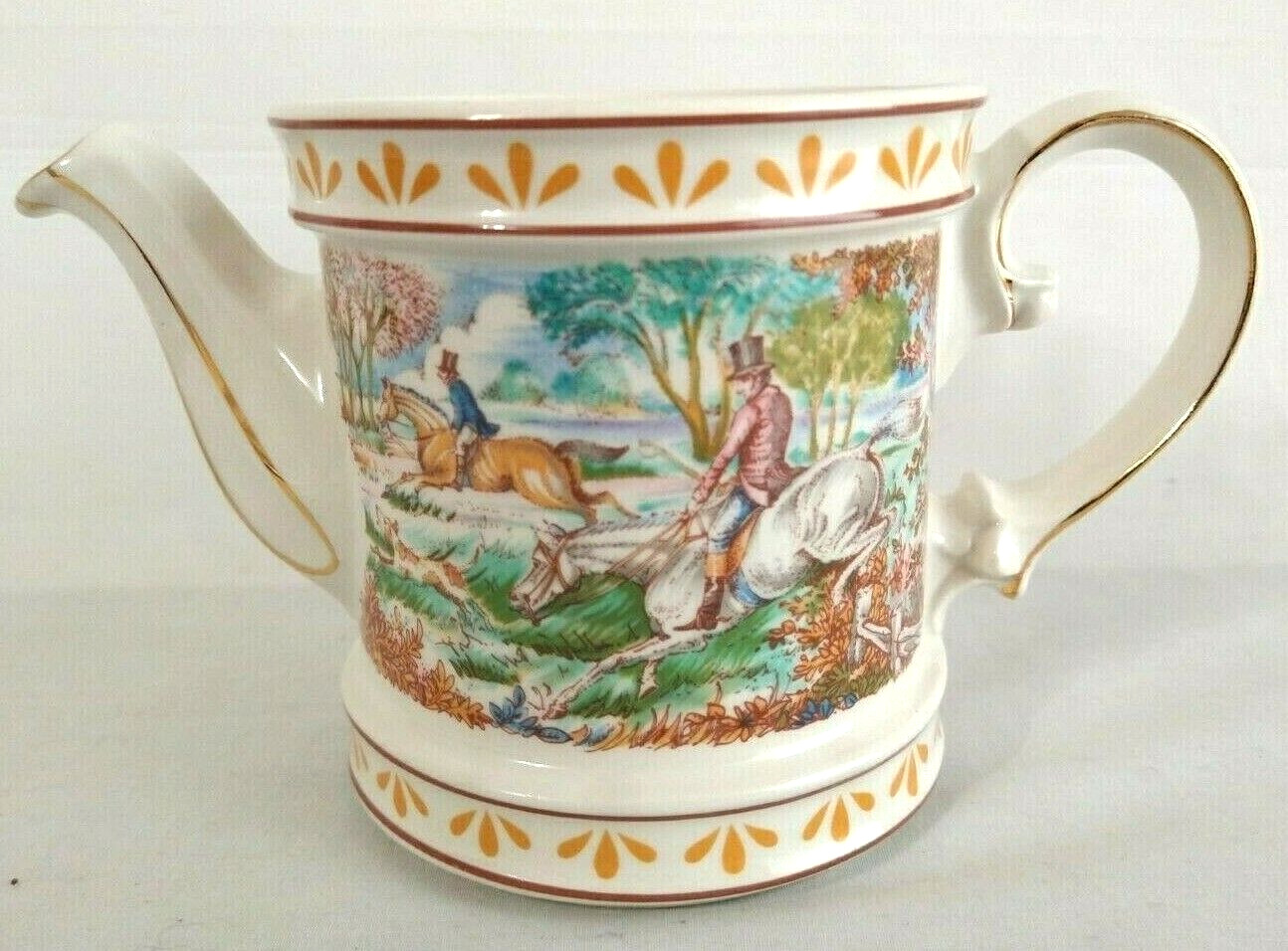 Wellington Teapot Sporting Scenes of the 18th Century Hunting Stafford NO LID