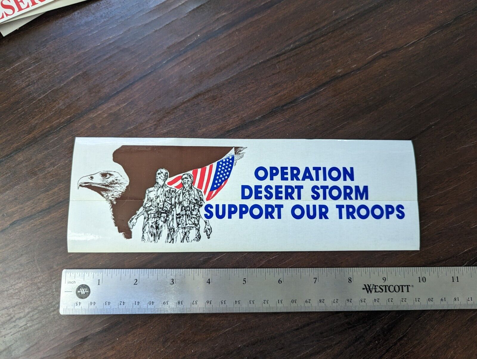 1990 Operation Desert Storm Vintage Bumper Sticker
