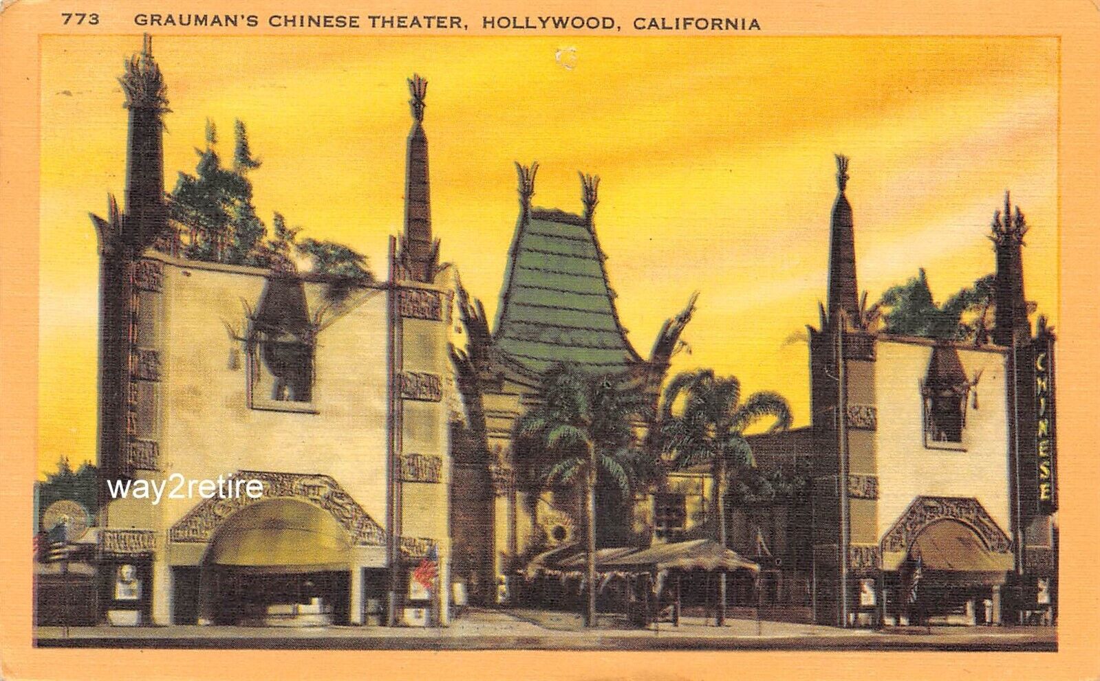 Postcard TnT Hollywood Grauman\'s Chinese Theater California
