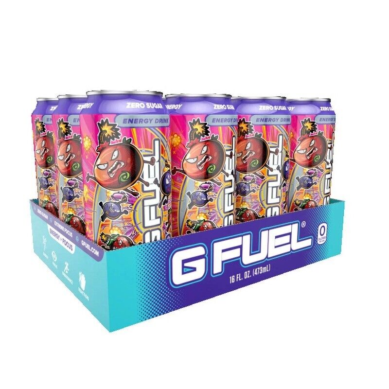 New G FUEL Berry Bomb Energy Drink, 16 fl oz, 12 Count