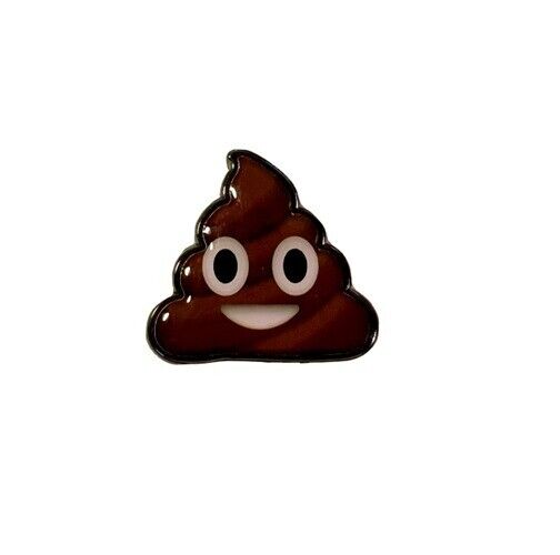Poop Emoji Lapel Pin [Metal & Enamel Pinback] Pins Badge Poo Face Emojis
