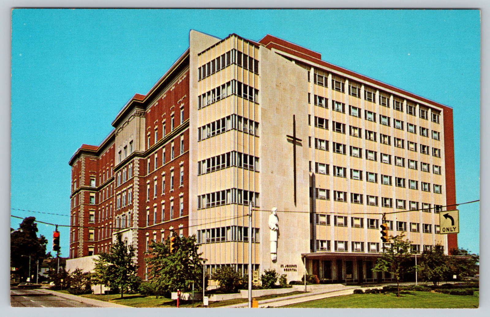 c1960s St. Joseph Hospital Fort Wayne Indiana Vintage Postcard