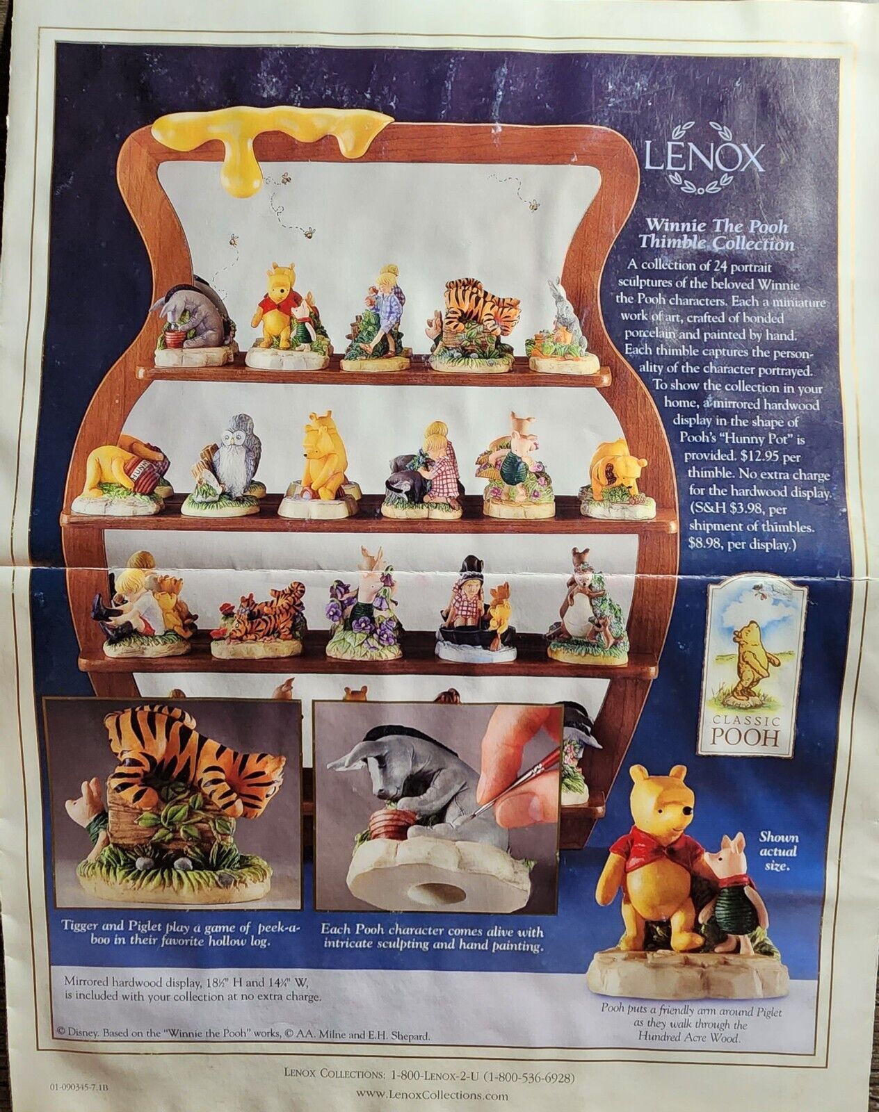 Lenox - Disney Entire Winnie the Pooh and Friends Thimble Collection