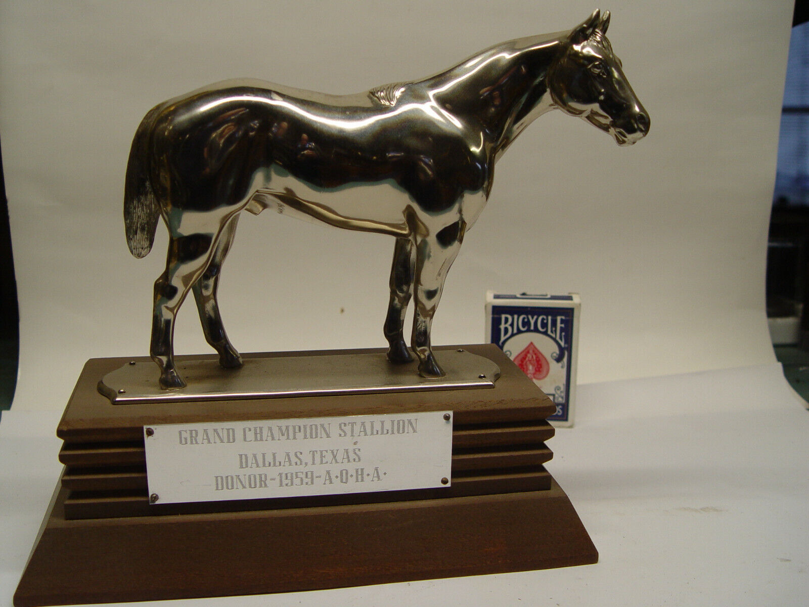 Vintage antique 1959 Silver Grand Champion horse award by Gladys Brown A.Q.H.A