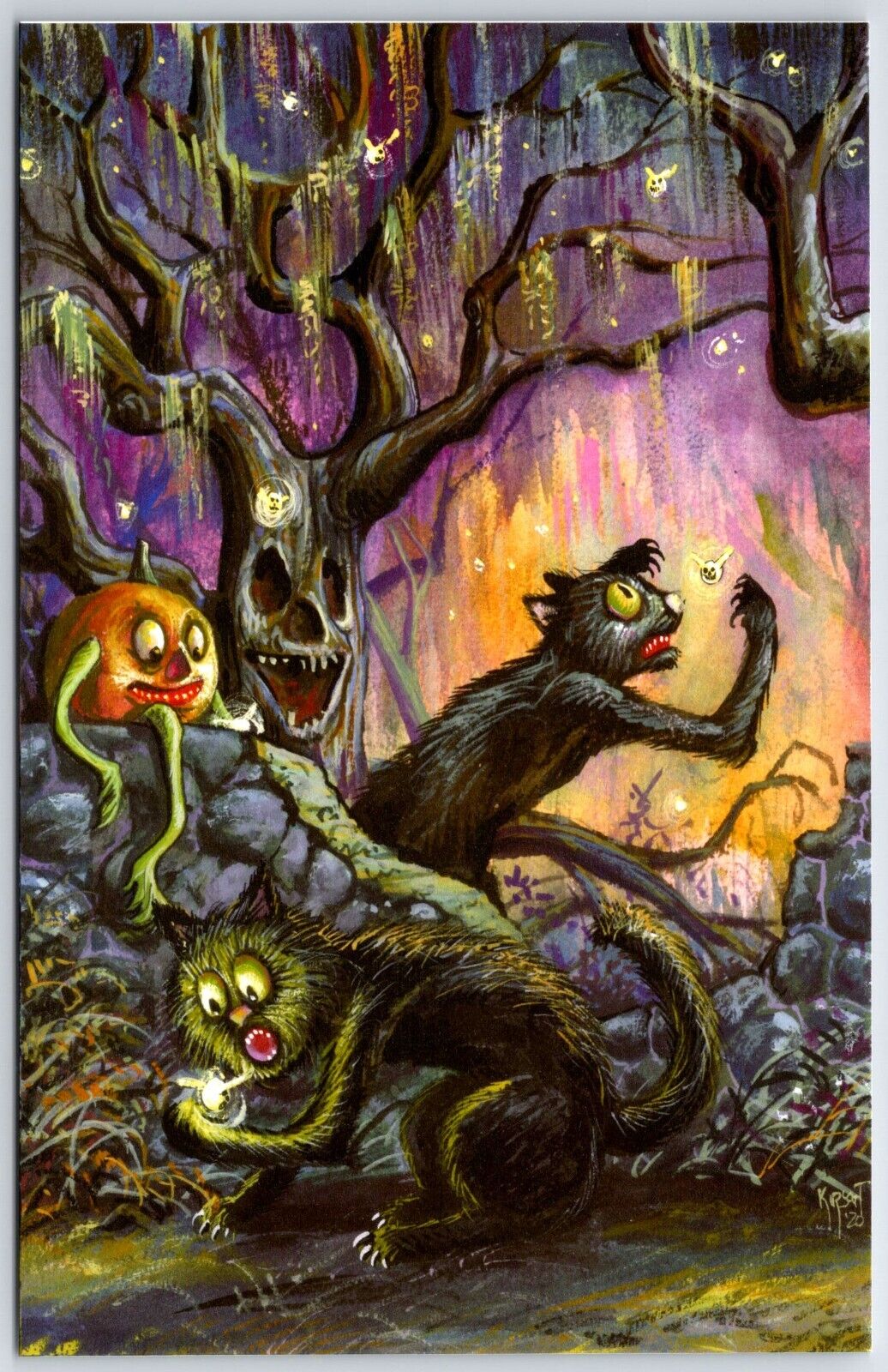 Matthew Kirscht Halloween Postcard Shiverbones \