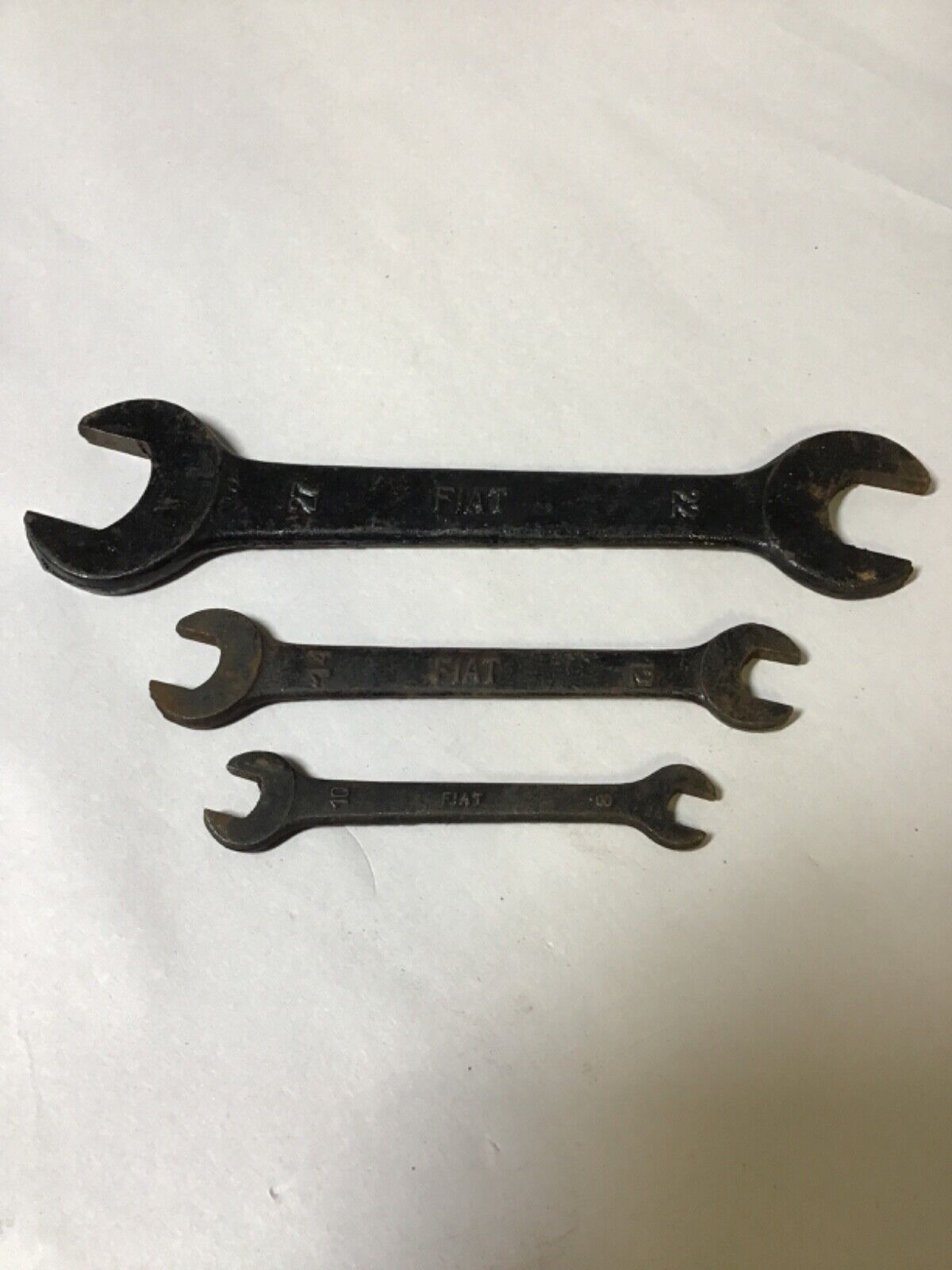 Vintage FIAT Auto Tool Kit Wrench 10mm 27mm 14mm lot 12mm 22mm 8mm