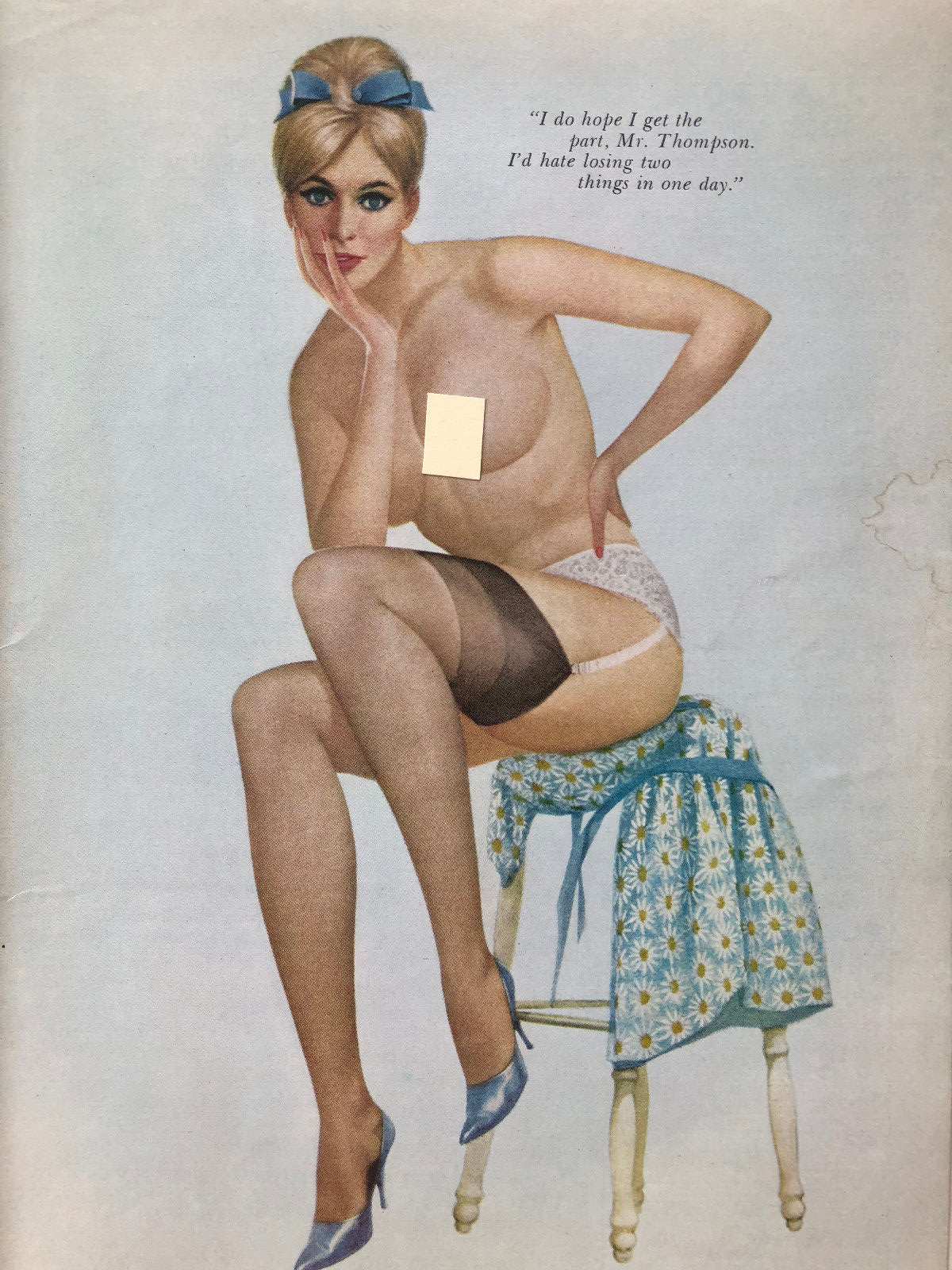 1968 Sexy Playboy Don Lewis bar decor decoration pinup print (PLT)