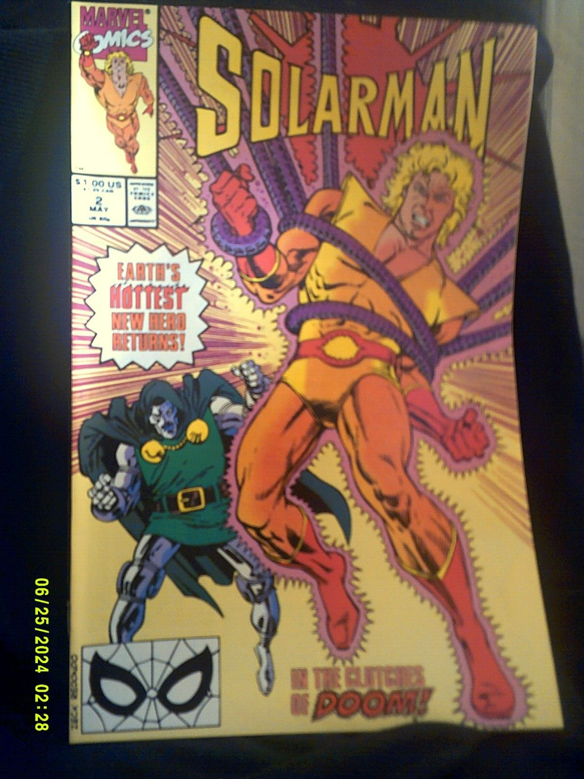 Solarman # 2 (Marvel,1990) Very Fine/Near Mint Condition