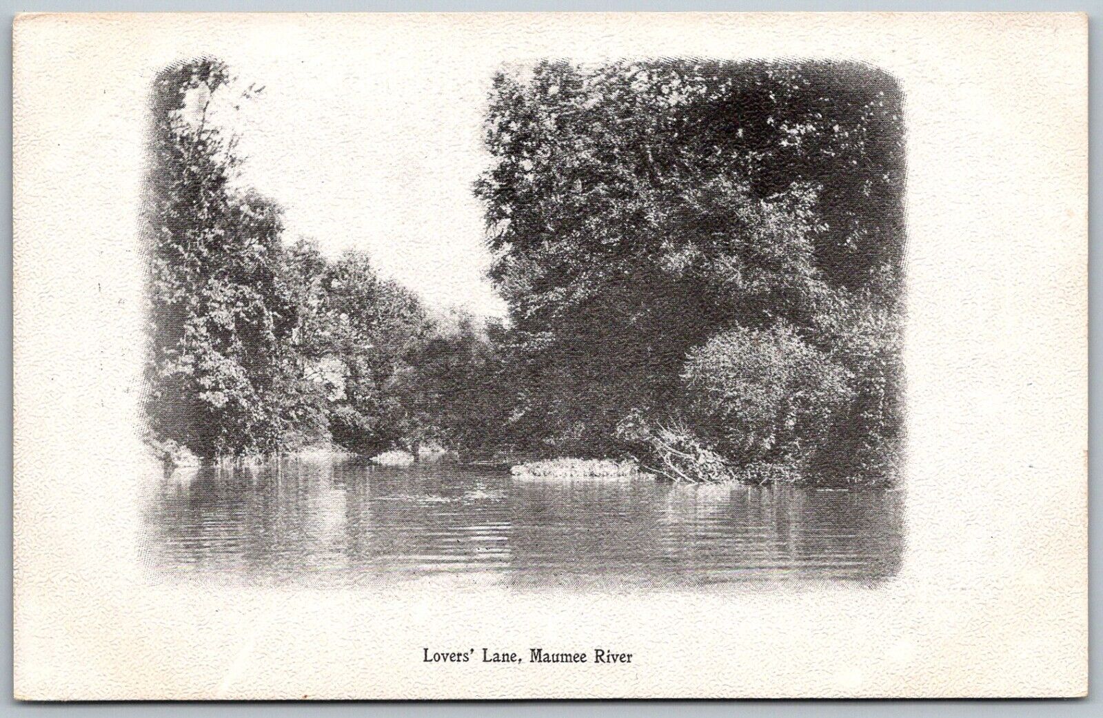 Waterville Ohio c1905 Postcard Lovers Lane Maumee River