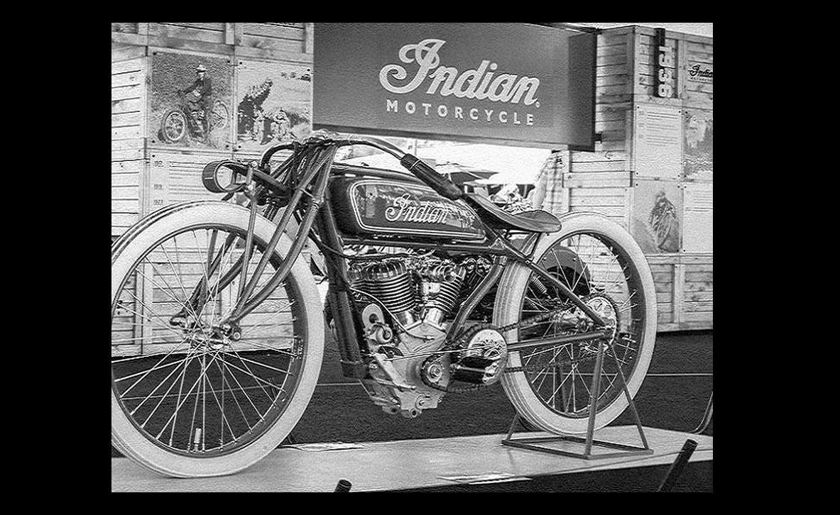 Vintage Indian Motorcycle PHOTO 1936 Bike on Display Dealership
