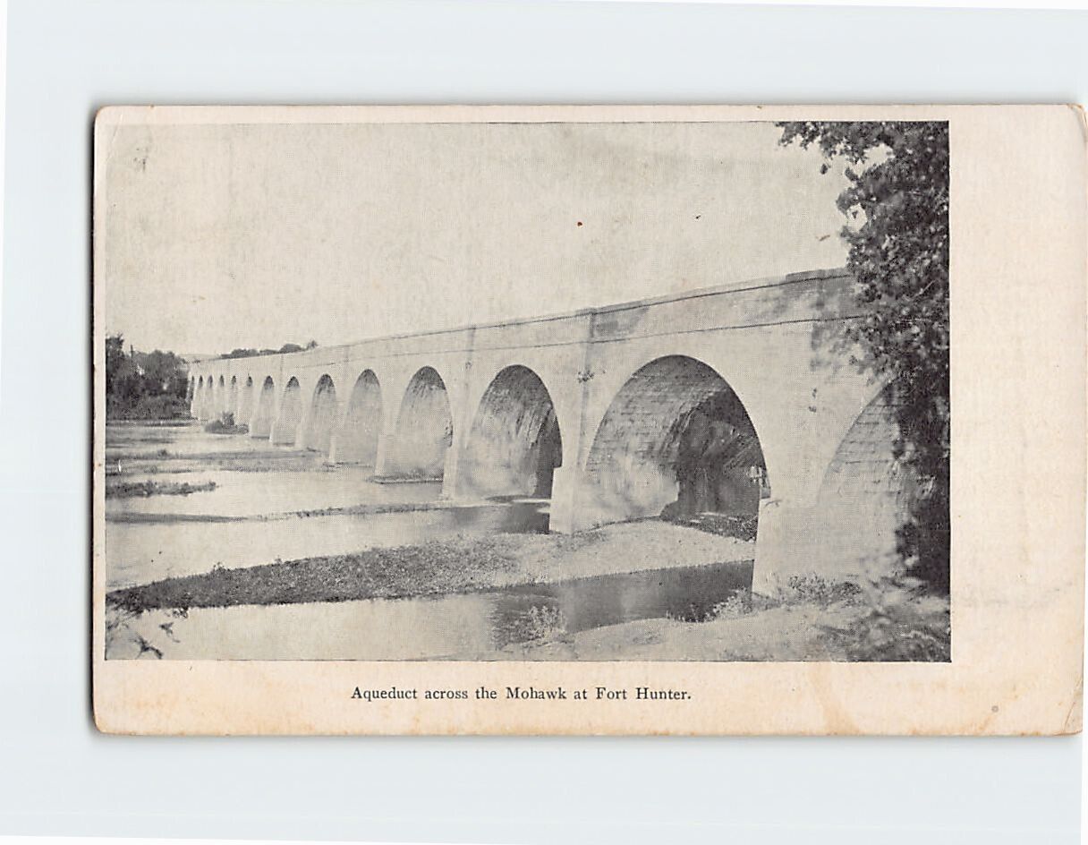 Postcard Aqueduct Across the Mohawk at Fort Hunter New York USA