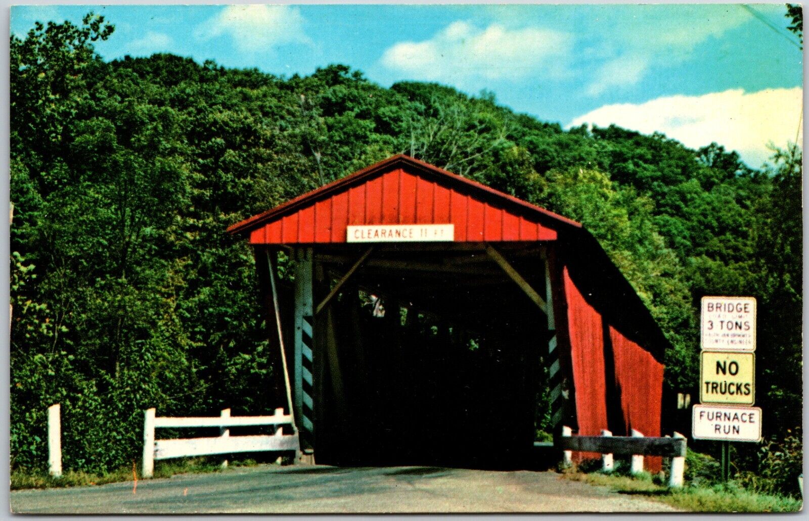Everett Road Covered Bridge, Boston Township, Ohio - Postcard