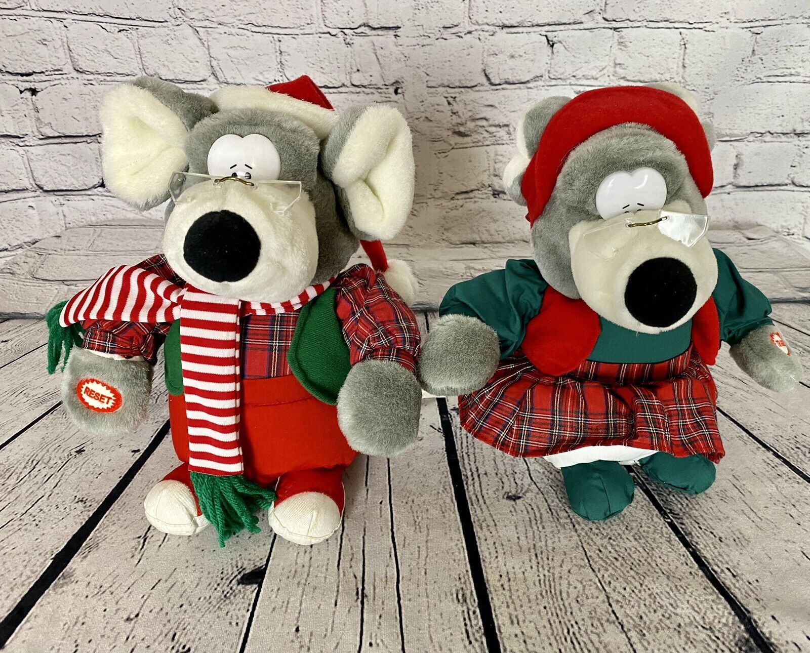 Vtg Interactive 1999  Mr. Mrs. Mouse Thomas Pacconi Classics Christmas See Video