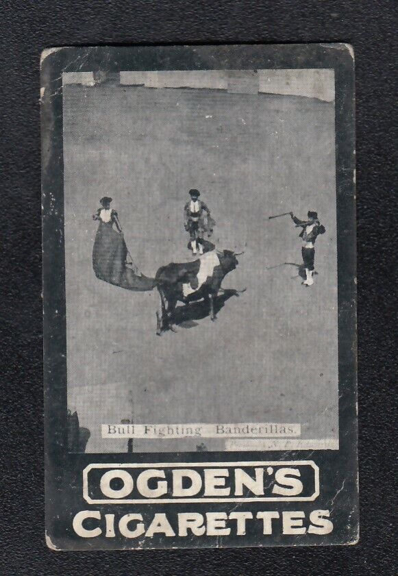 Vintage 1901 Trade Card BANDERILLAS in the Bullring