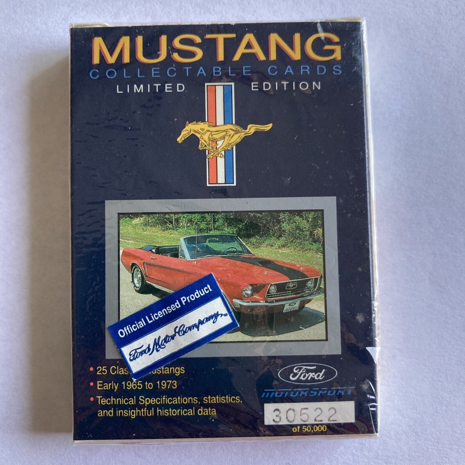 Ford Mustang Limited Collectible Cards Rare # 30522 New 1965-1973