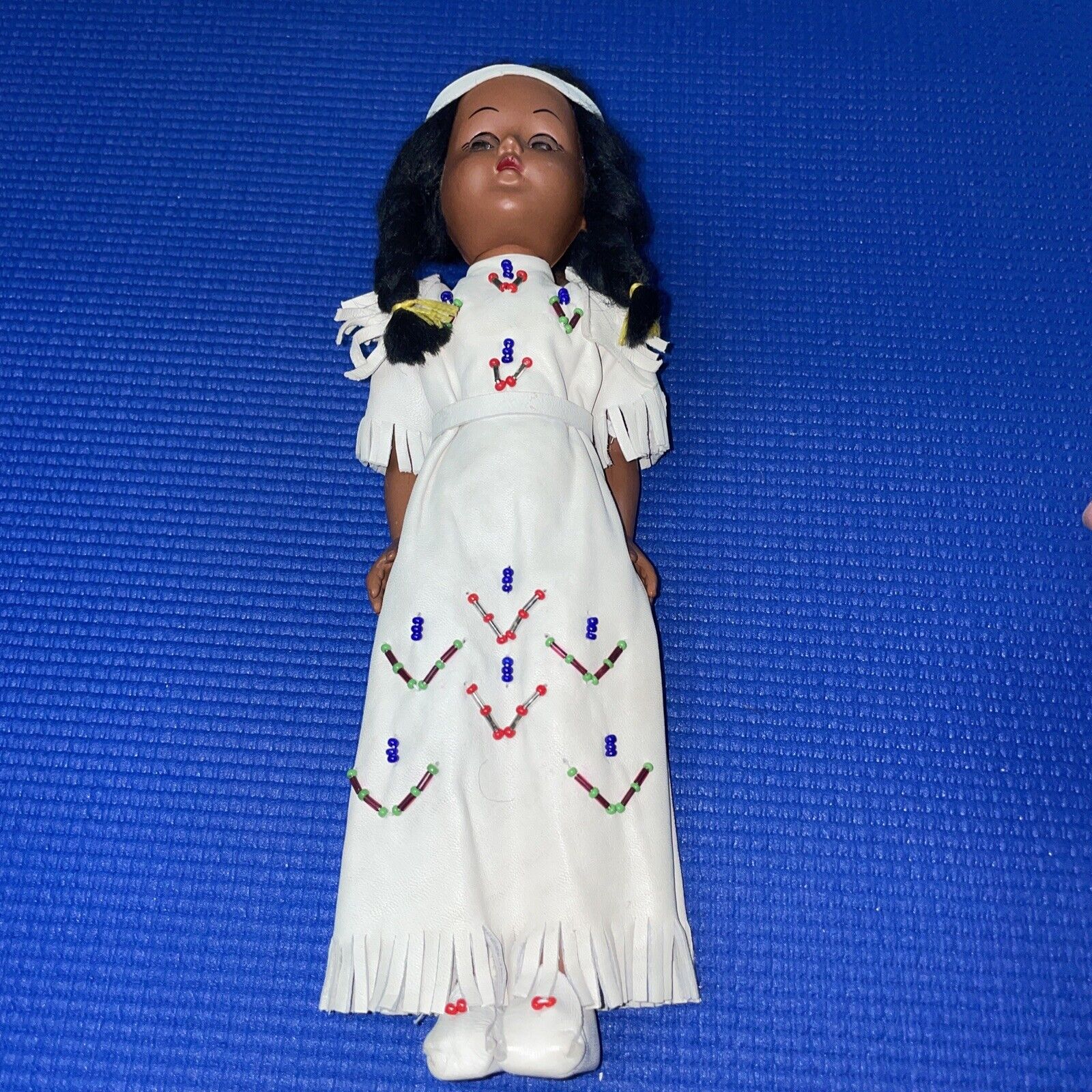 Vintage NATIVE AMERICAN INDIAN DOLL WOMEN W/BABY PAPOOSE 11\