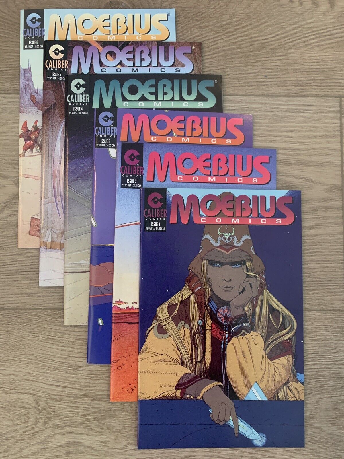 Moebius Comics #1-6 Comic Book Lot Caliber Comics 1996 **HIGH-GRADE & HTF**