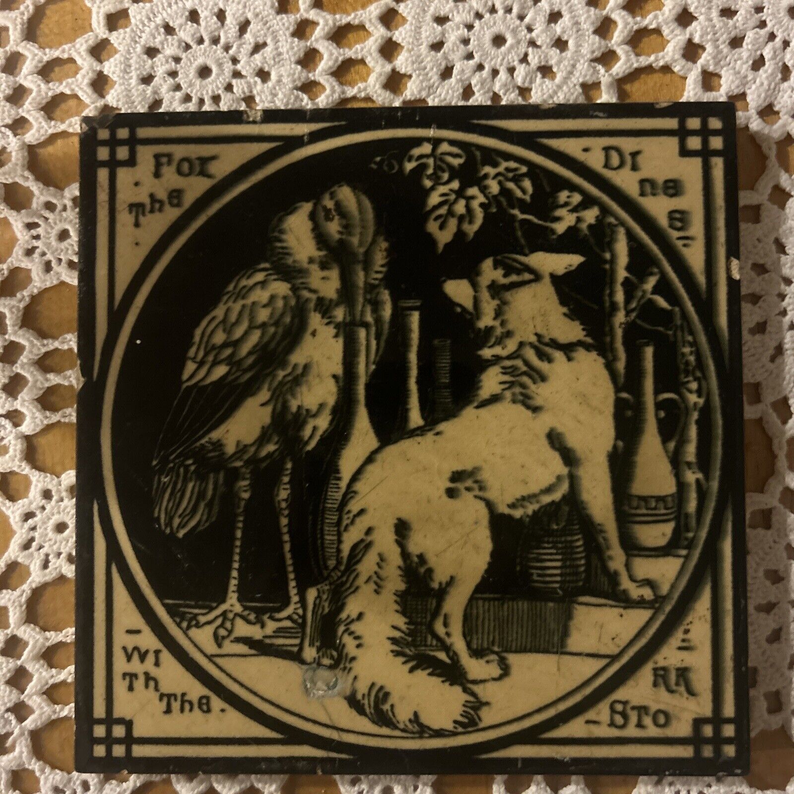 Minton China Works Glaze Printed Tiles Aesop Fables By John Moyr Smith