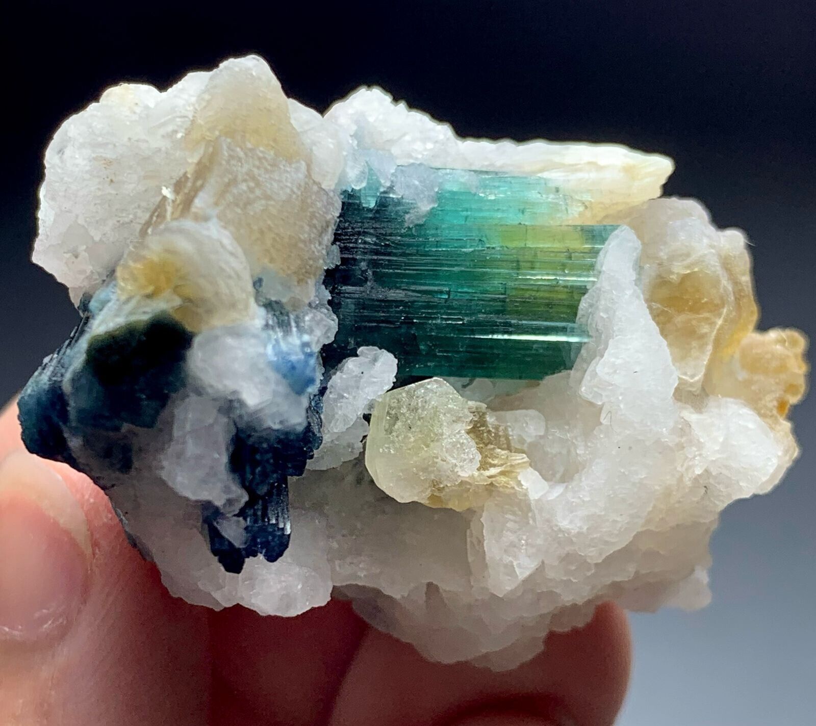 168 carat Indicolite tourmaline crystal specimen From Afghanistan