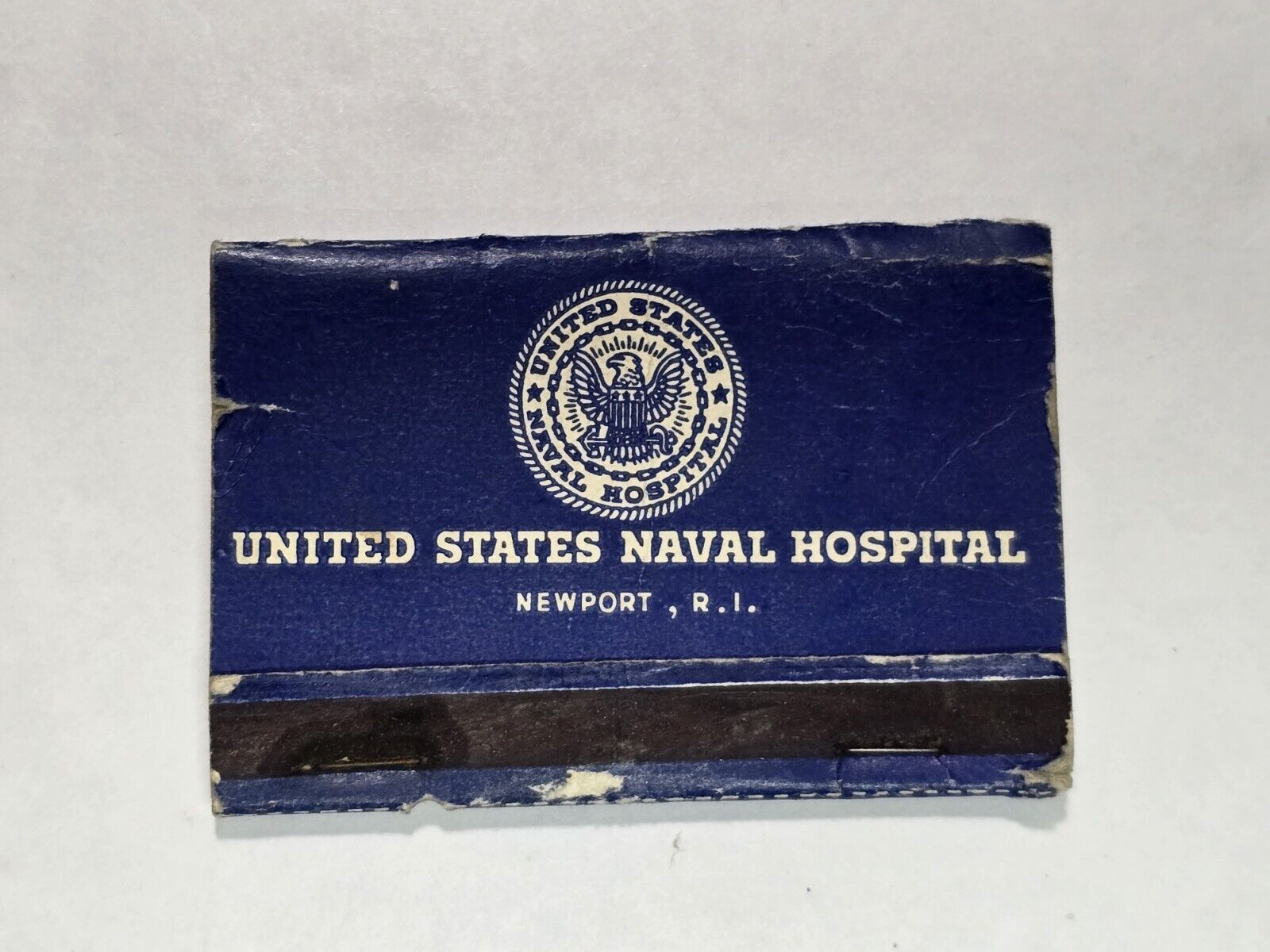 Vintage United States Naval Hospital Newport RI Matchbook