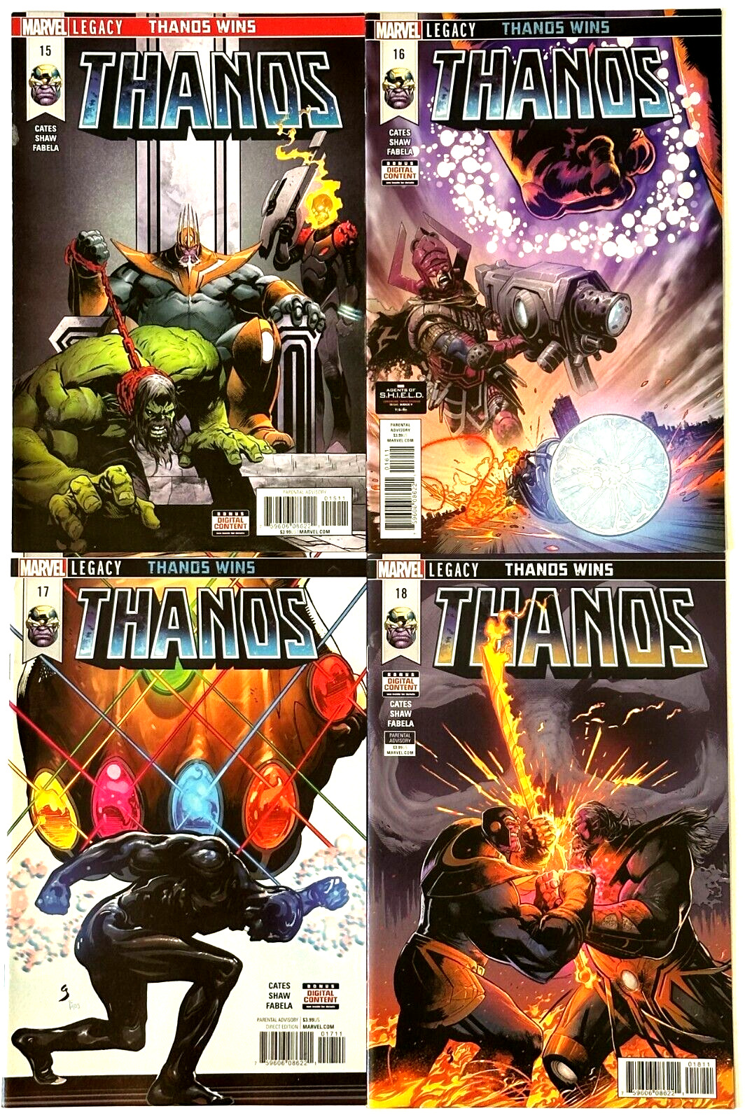 Thanos #15 16 17 18 1st Print Cameo Fallen One Donny Cates 2018 Marvel Comics 🔥