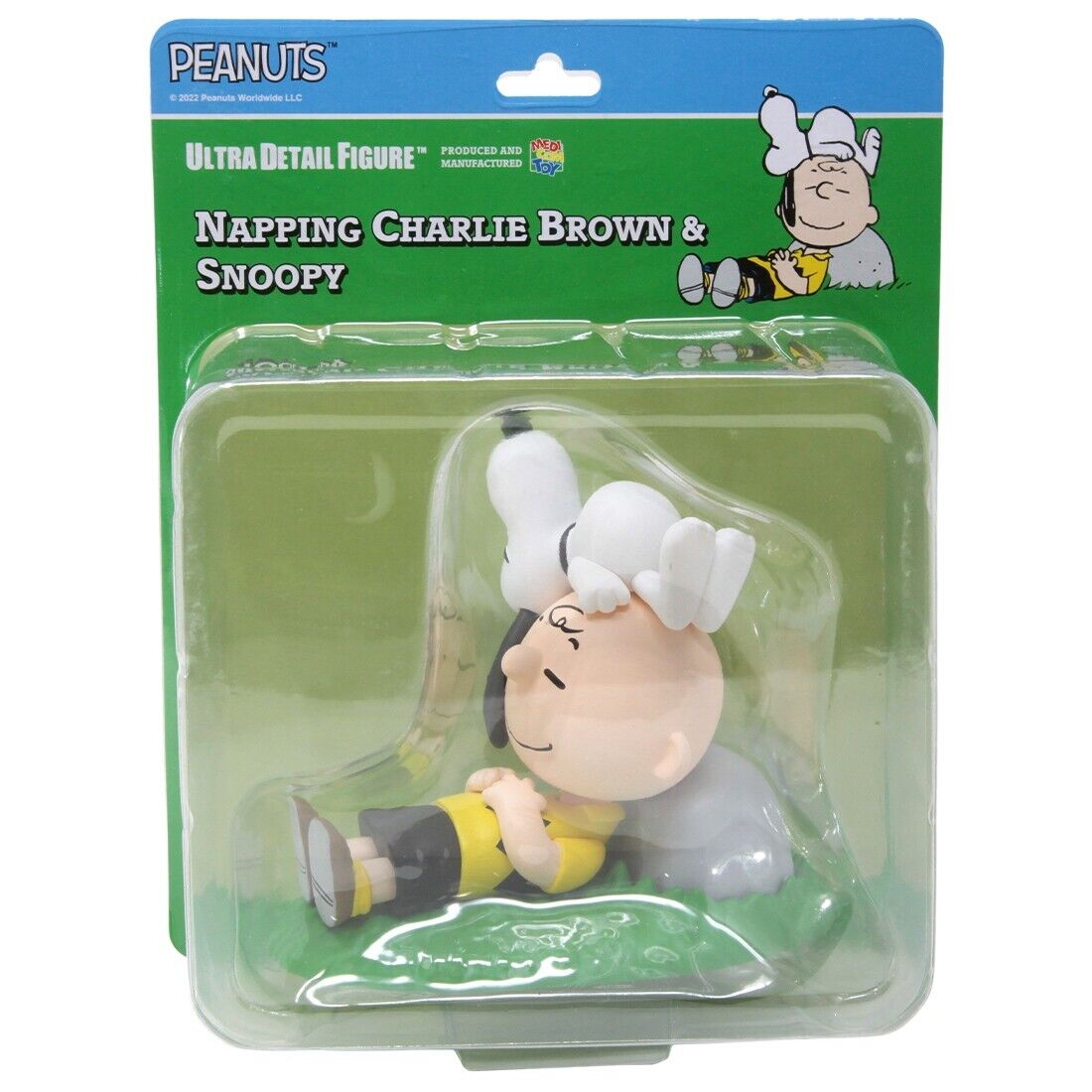 Medicom UDF Peanuts Series 13 Napping Charlie Brown And Snoopy Figure green