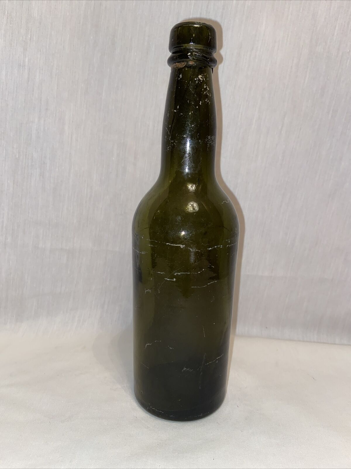 Green ANTIQUE BOTTLE beer Century glass vintage 1880
