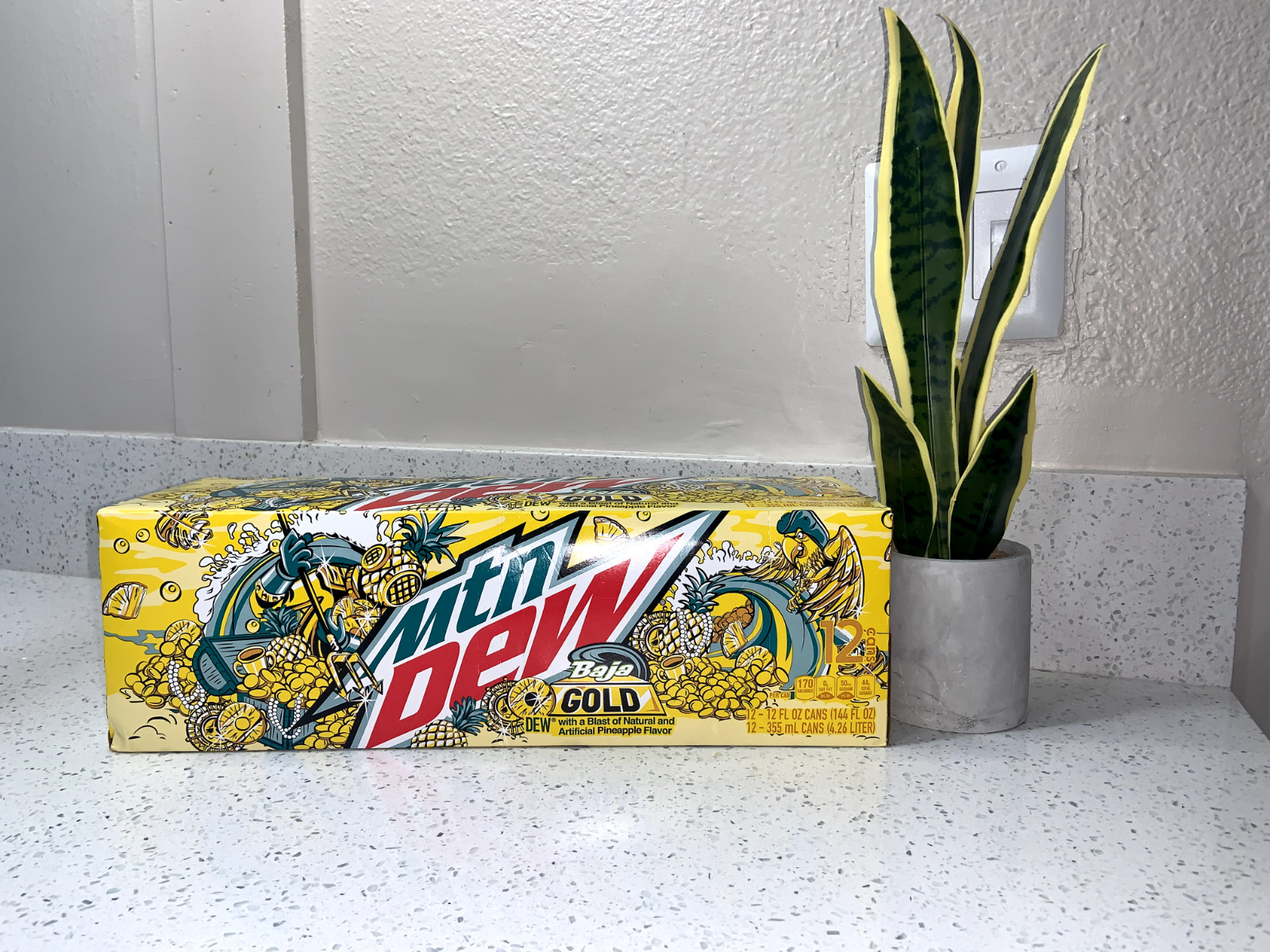 Mountain Dew Baja Gold 12 pack Full 12 oz Cans Sealed pk (EXP 2022)