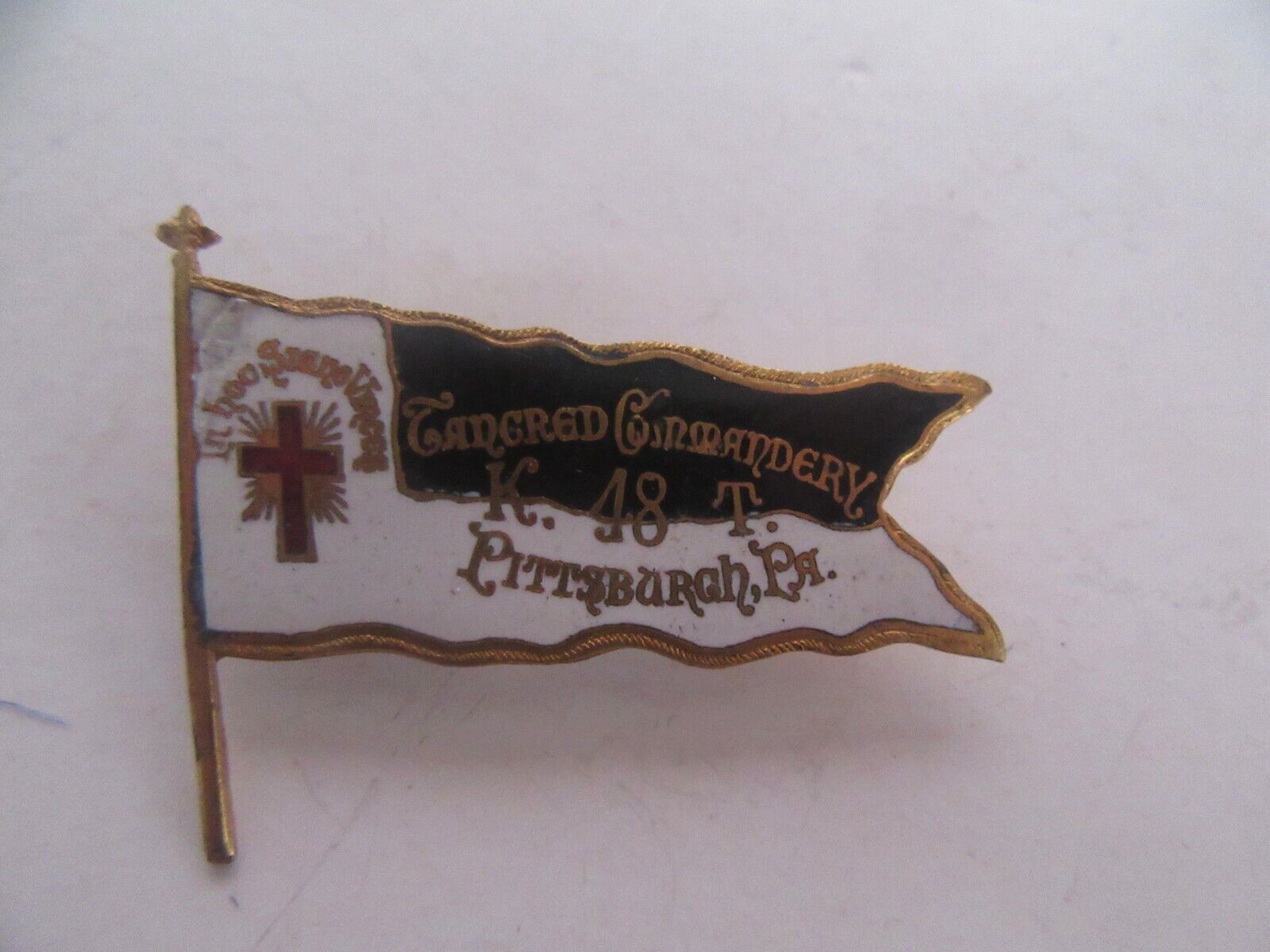 1898 Knights of the Templar Tancred Commandery 27th Triennial Pittsburgh Pin