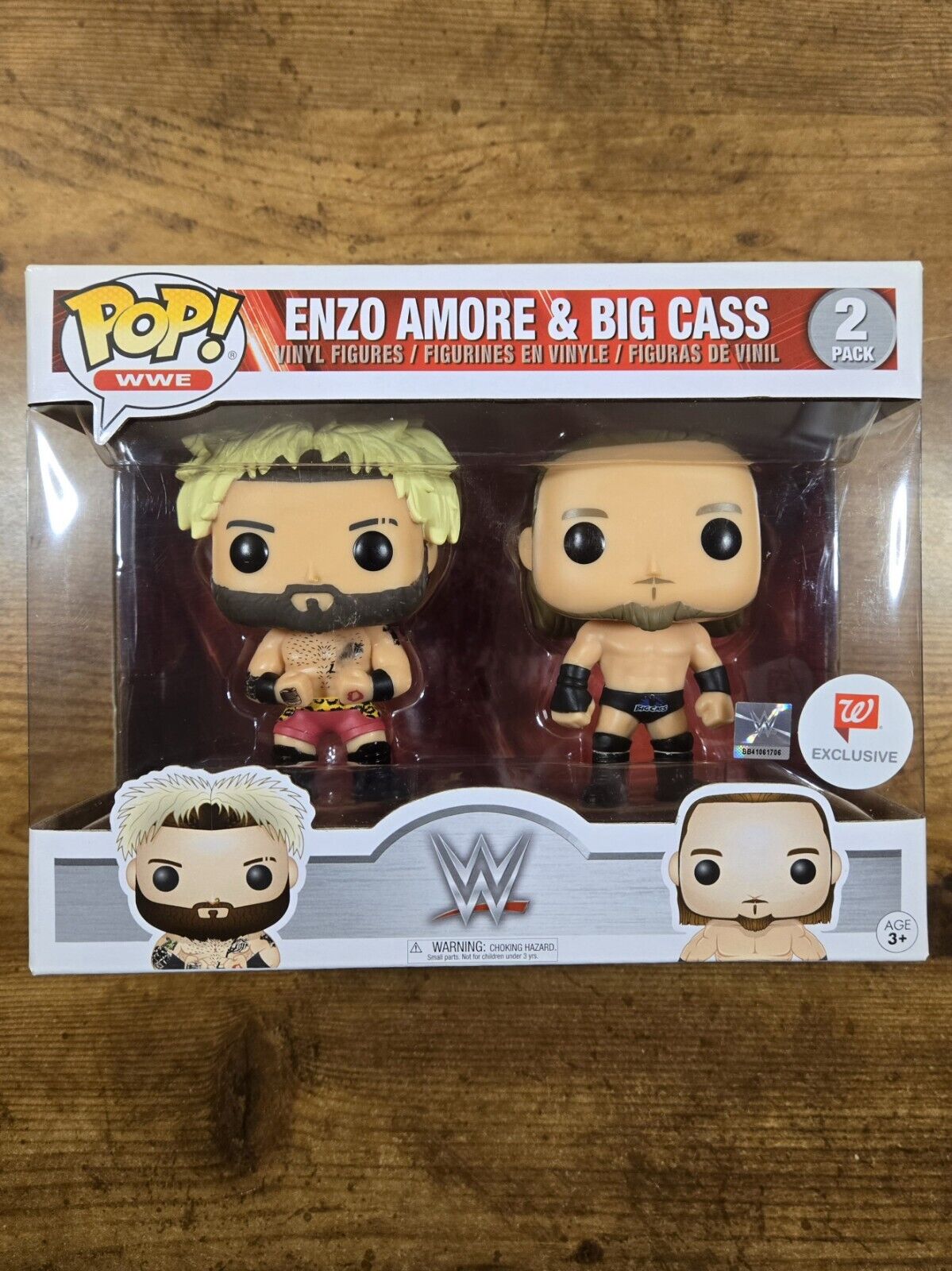 VAULTED Funko POP 2-Pack WWE Enzo Amore & Big Cass, 2017 Excl In Protector, New