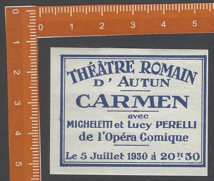 65 France 1931 Theatre Romain D\'Autun CARMEN poster stamp / label MH
