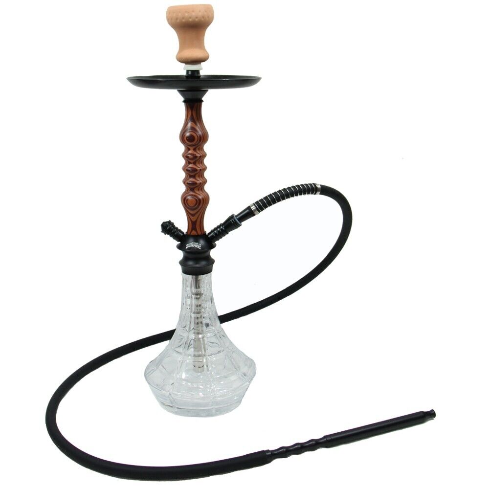 INHALE® Real Wood 24″ Heavy Duty hookah with an elegant Crystal glass