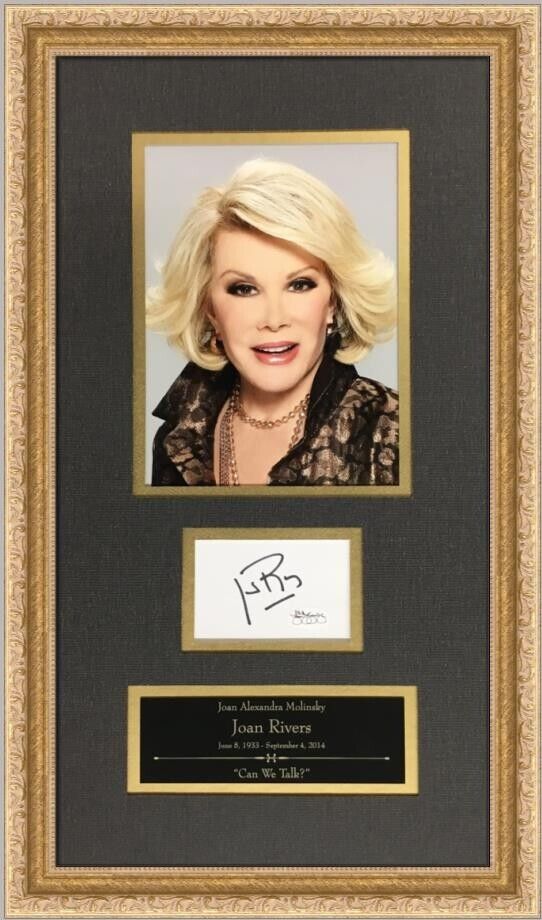 Joan Rivers (The Tonight Sjow/Comedienne) signed custom framed display-JSA