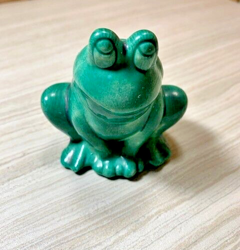 Vintage Handmade Frog Ceramic Happy Sitting Thinking 3\